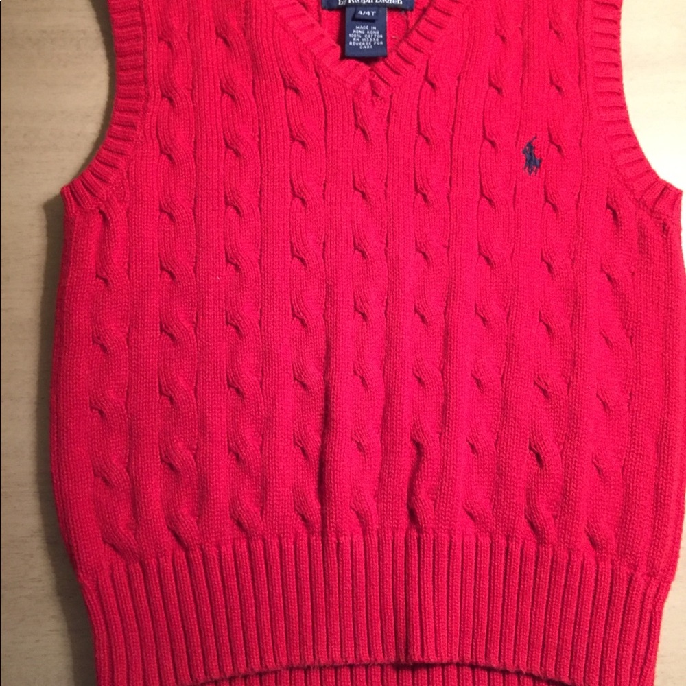 Boys Polo Red vest 4t